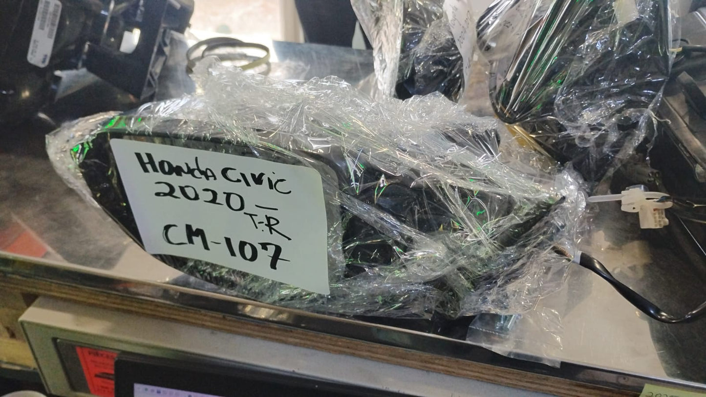 HONDA CIVIC 2017- 2021 Driver Mirror outside rear view TYPE R; w/Cover; PTM; see notes