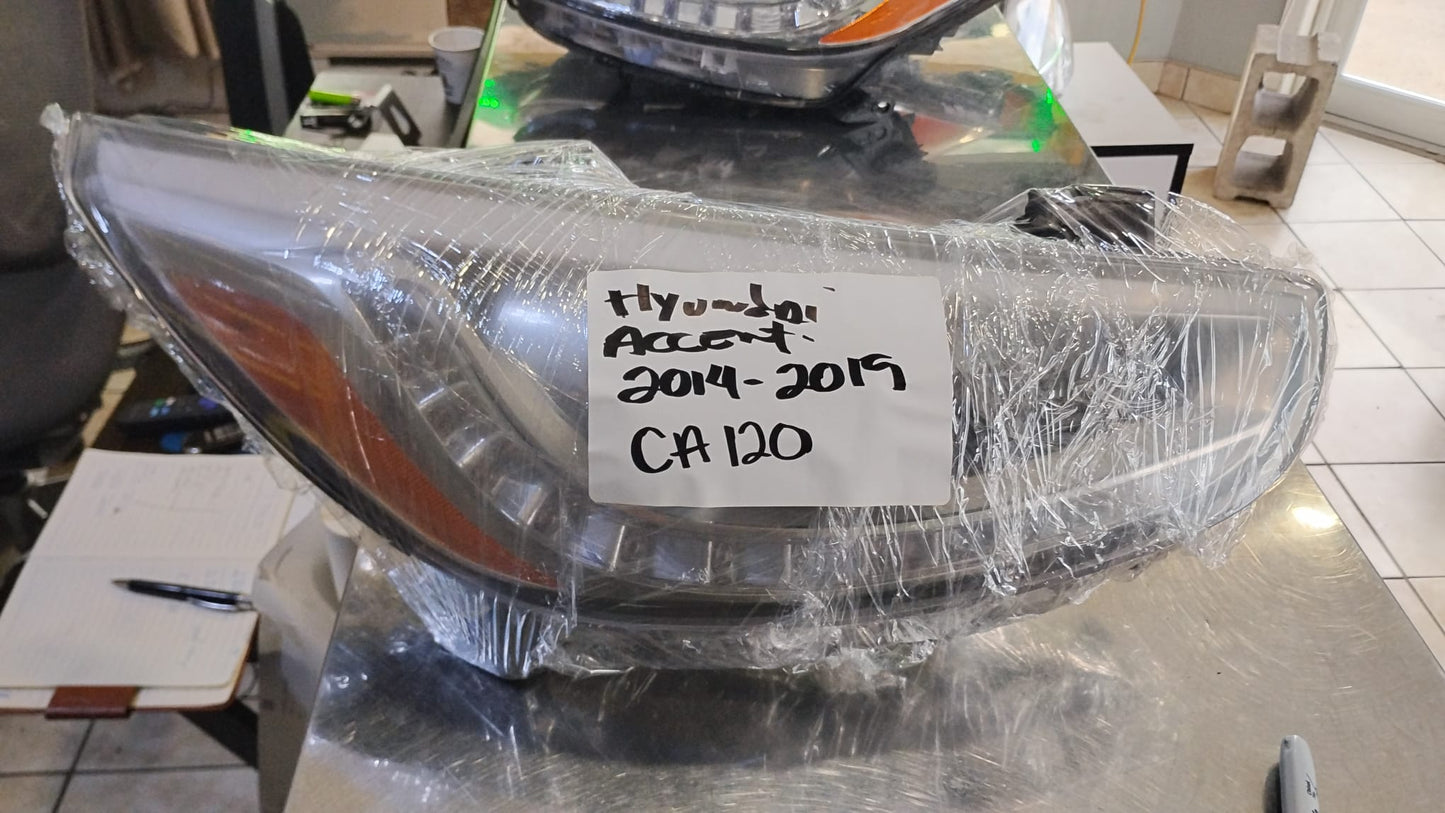 HYUNDAI ACCENT 2012 -2019 Passenger Headlamp assy composite LED; Proj Type NO DAYLIGHT RUNNING