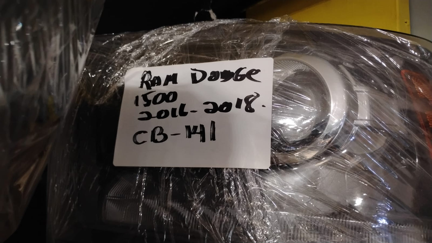 DODGE RAM 1500 2016 2018 Driver Headlamp assy composite Projector Type; Black