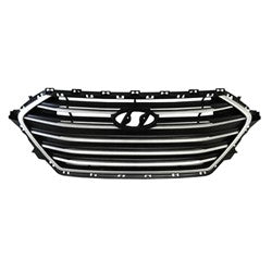 HYUNDAI ELANTRA 2017-2018 GRILLE W/O CHROME SILVER/BLACK 1.4L TURBO/2.0L KOREAN BUILT