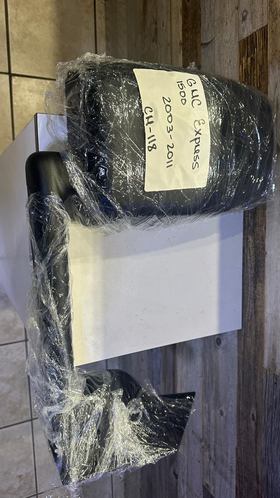 GMC EXPRESS/ SAVANA 1500 2003-2011 Passenger Mirror outside rear view Manual; Non-Heated; Dual Glass; Foldaway; Black