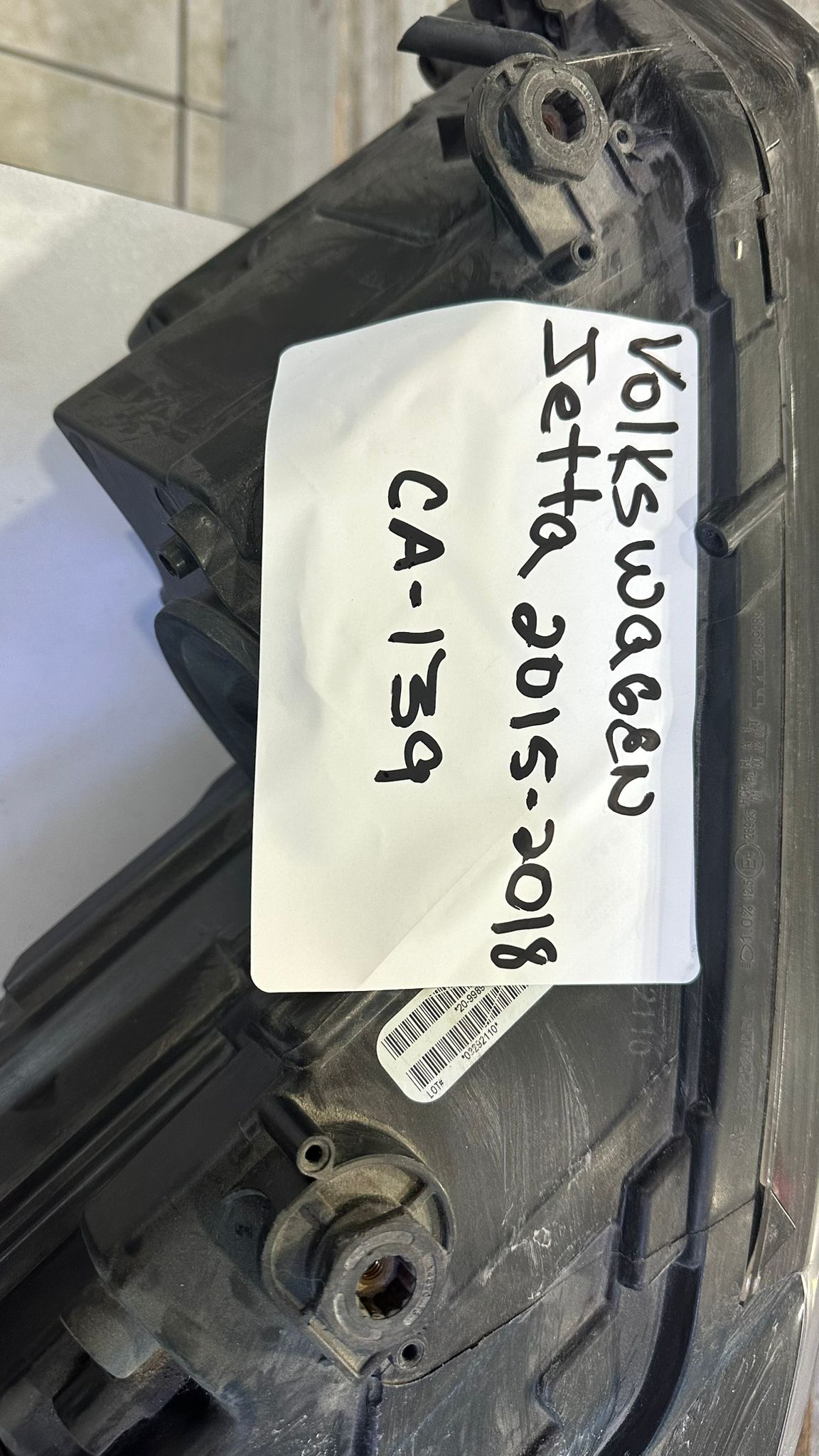 VOLKSWAGEN JETTA 2015-2018 Passenger Headlamp assy composite Sedan; Halogen