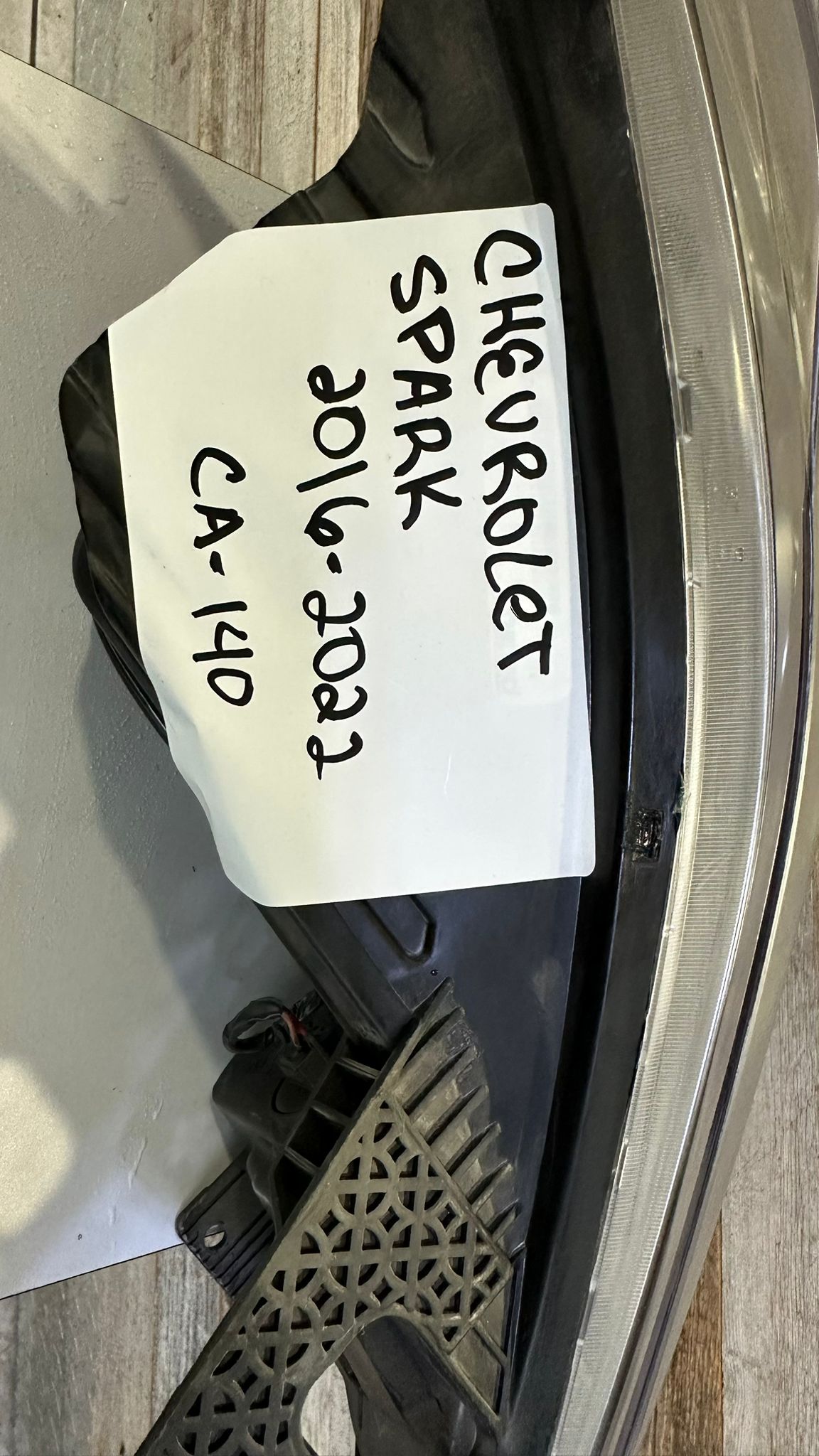 CHEVROLET SPARK 2016-2022 Driver Headlamp assy composite Halogen; w/o Black Trim