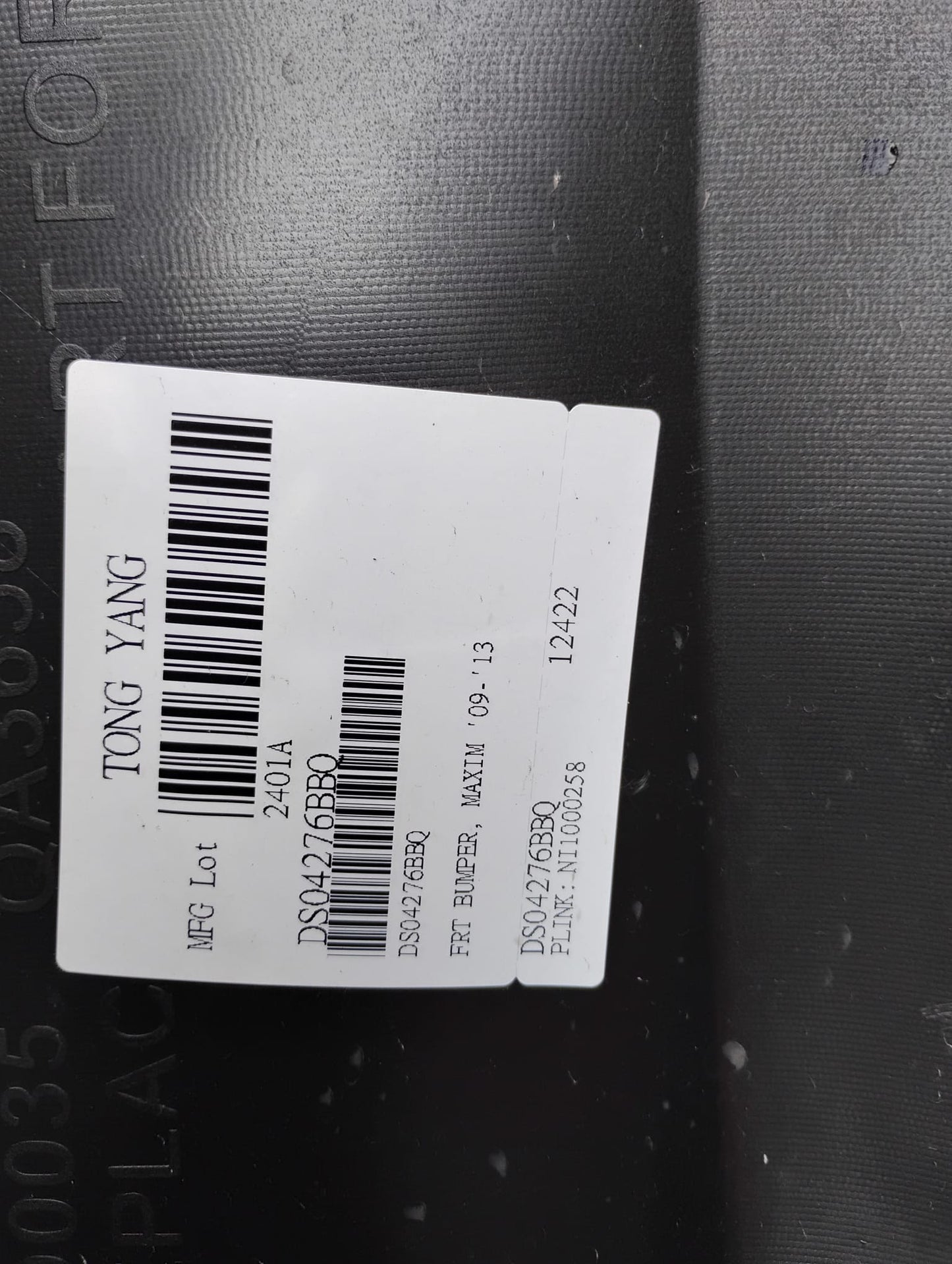 NISSAN MAXIMA 2009 2014 Front bumper cover