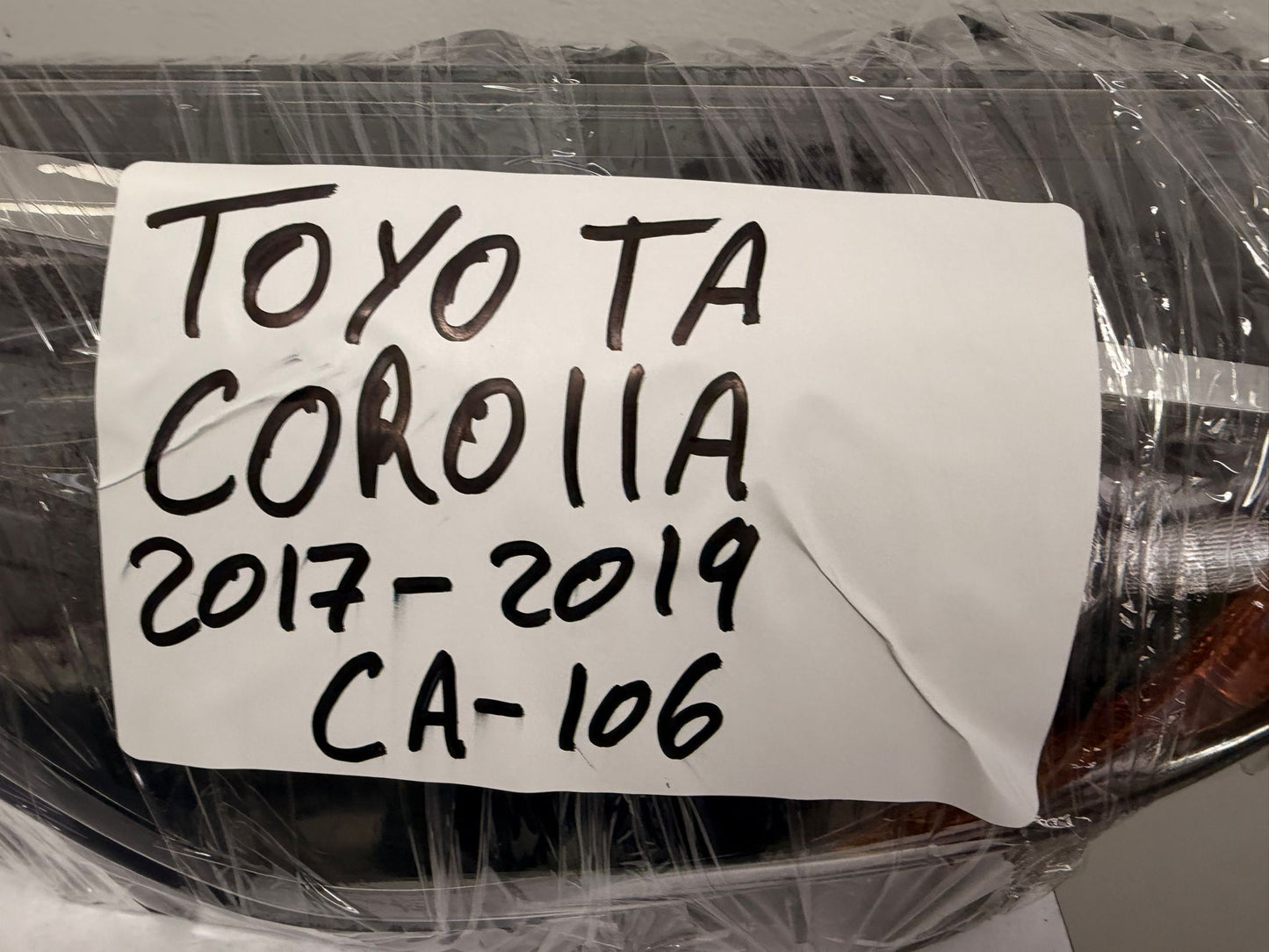 TOYOTA COROLLA 2017-2019, CE/L/LE/LE Eco Model DRIVER SIDE