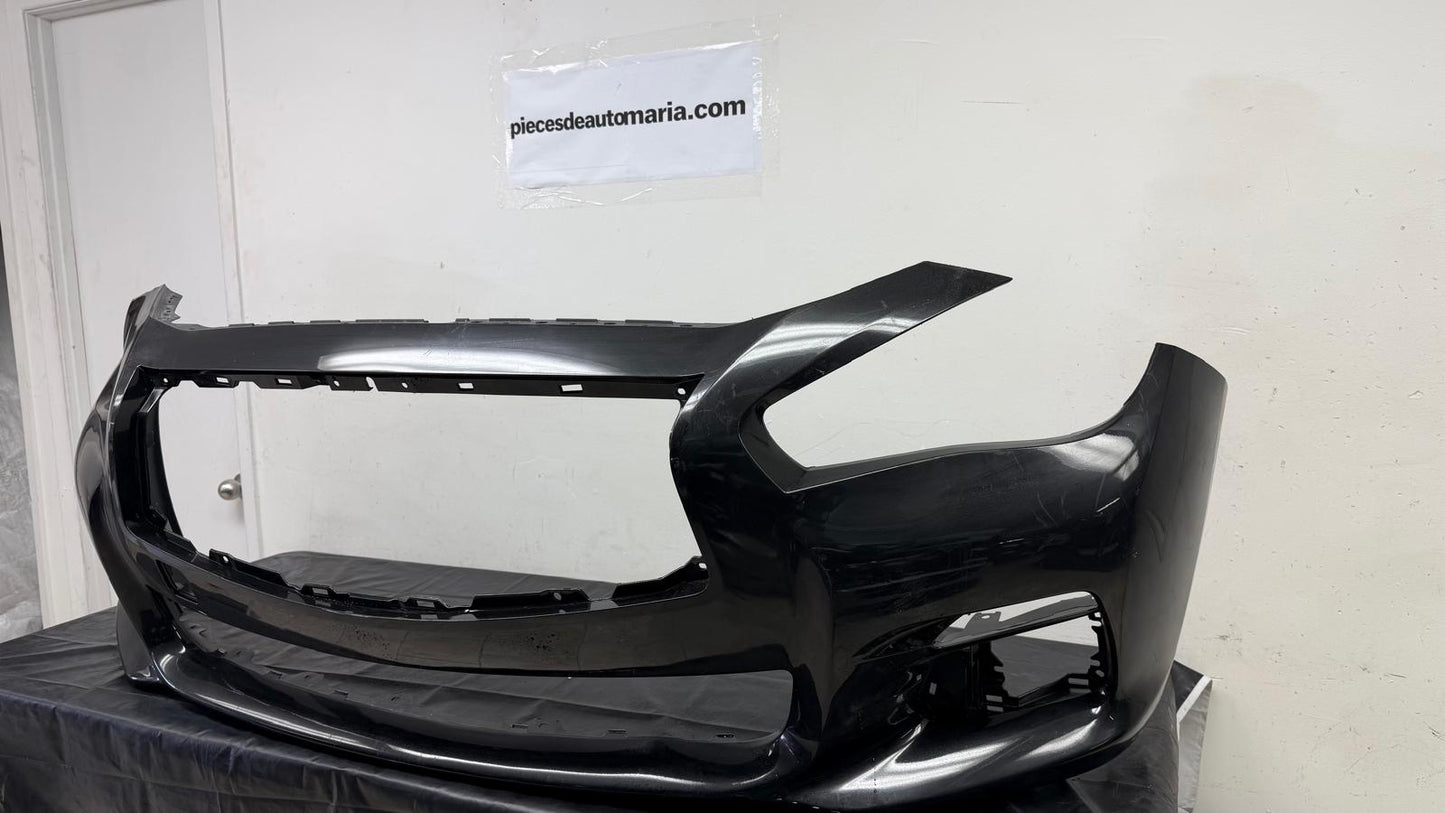 INFINITI Q50 Front bumper cover 2014-2017 BLACK COLOR | BASE|PREMIUM; w/o Object Sensors