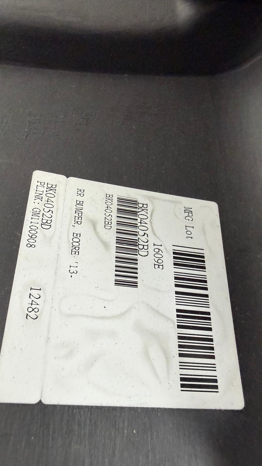 BUICK ENCORE 2013-2016 Rear bumper cover w/Park Assist Sensors; Textured