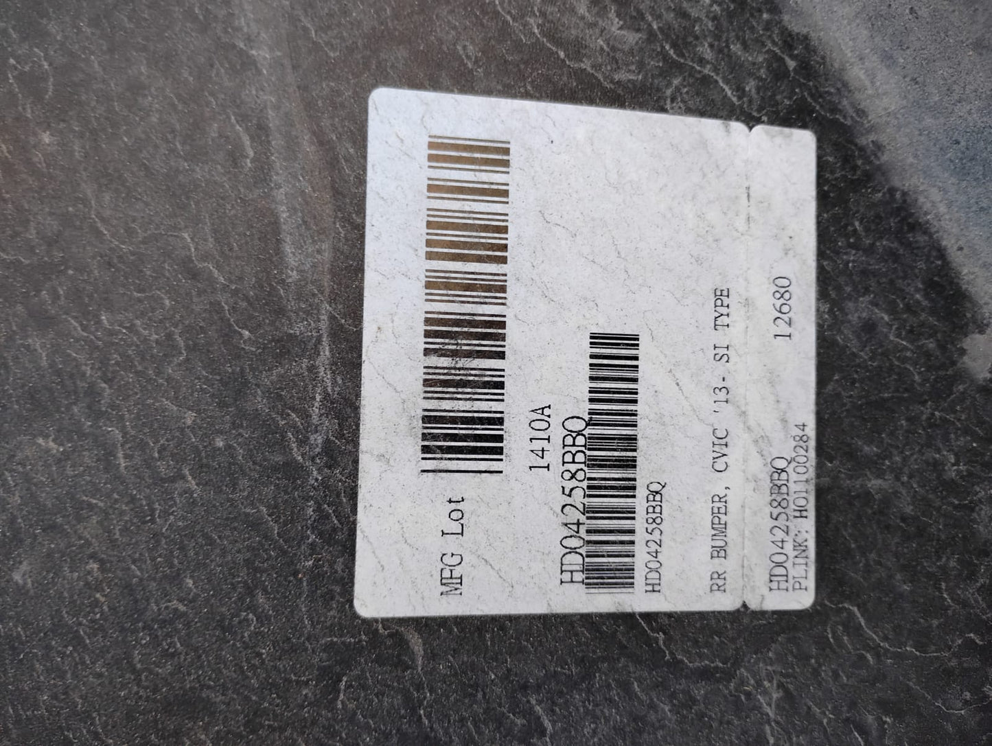 HONDA CIVIC 2013 REAR BUMPER OCCASION , TYPE SI