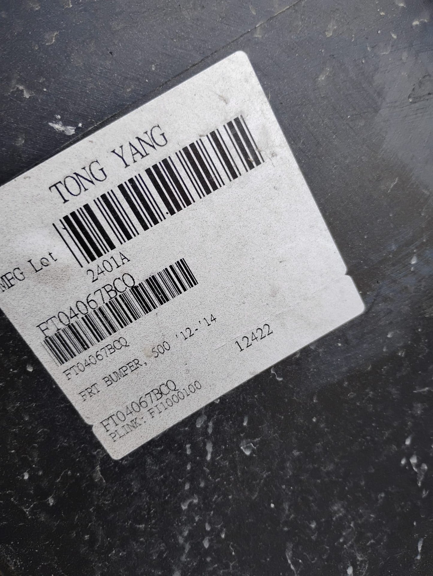 FIAT 500 2012 2017 Front bumper cover