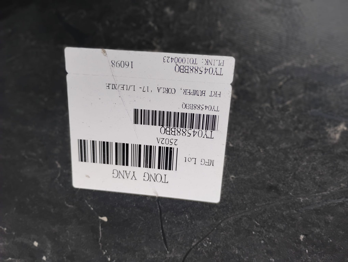 TOYOTA COROLLA 2017 2019 Front bumper cover CE|L|LE|LE ECO|XLE; w/o Sport; prime