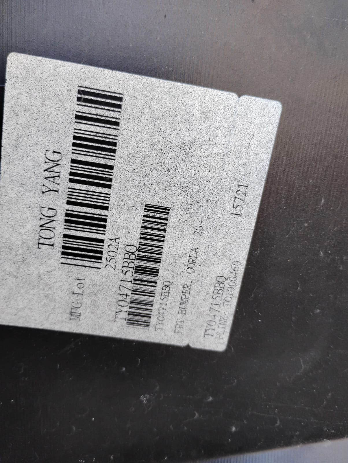 TOYOTA COROLLA 2020 2022 Front bumper cover SE|XSE; Sedan; North America Built; prime