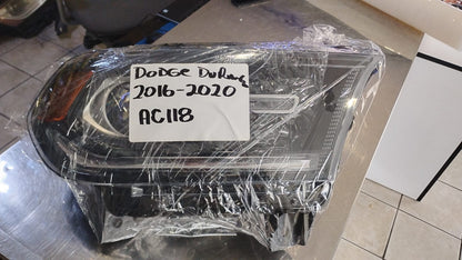 DODGE DURANGO 2016 2020 PASSAGER RT Headlamp assy composite Halogen; w/o LED Lamp; Black Trim