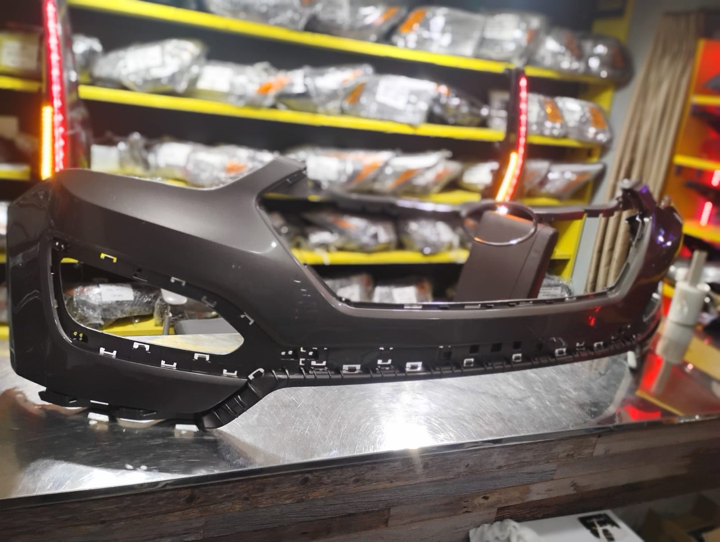 HYUNDAI SANTA FE SPORT 2013 2016 Front bumper cover upper w/o Parking Assist; prime