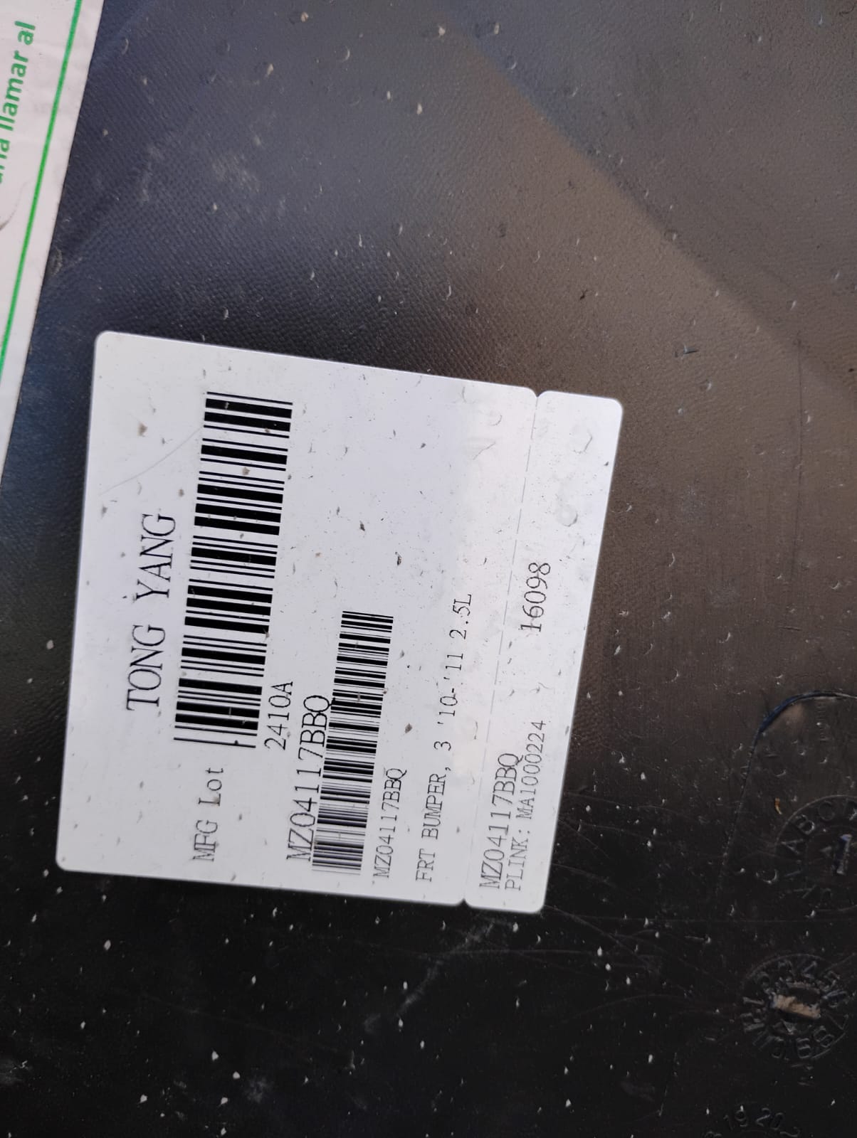 MAZDA 3 2010 2011 Front bumper cover 2.5L