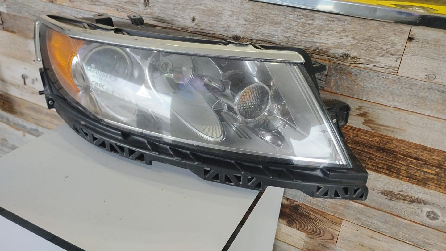 LINCOLN MKZ 2010 2012 RT Headlamp assy composite Halogen; w/Sport Appearance Pkg