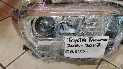 TOYOTA TACOMA 2016 2018 Passenger Headlamp assy composite Halogen; w/o LED DRL; w/o Fog Lamps; Chrome Bezel