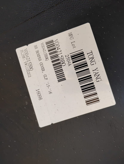 VOLKSWAGEN GOLF 2015 2017 Rear bumper cover w/o Parallel Park Assist; prime