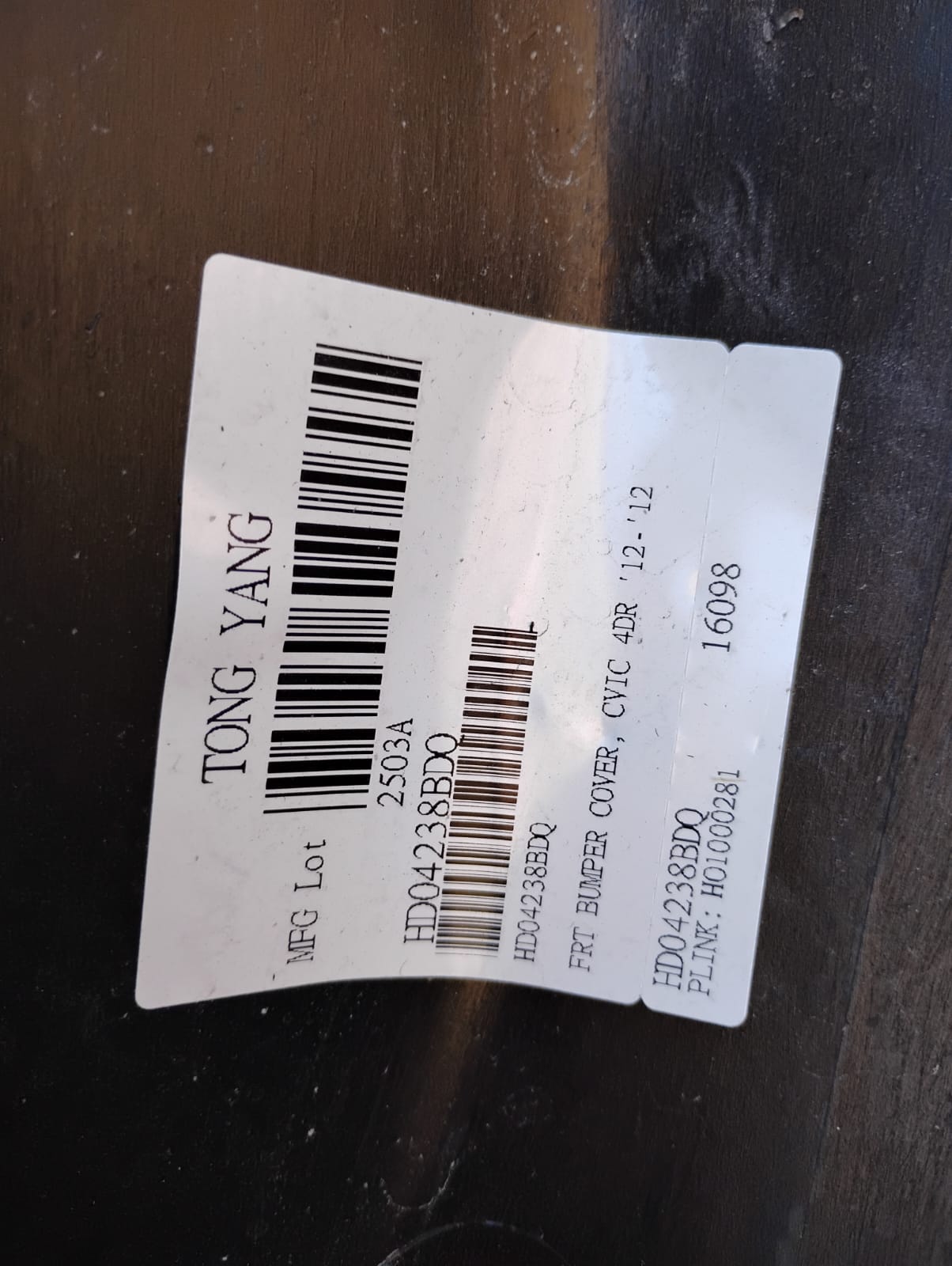 HONDA CIVIC 2012 2013 Front bumper cover EX|EX NAVIEX-L|EX-L NAVI|SI|SI NAVI; Sedan; w/Fog Lamps; prime