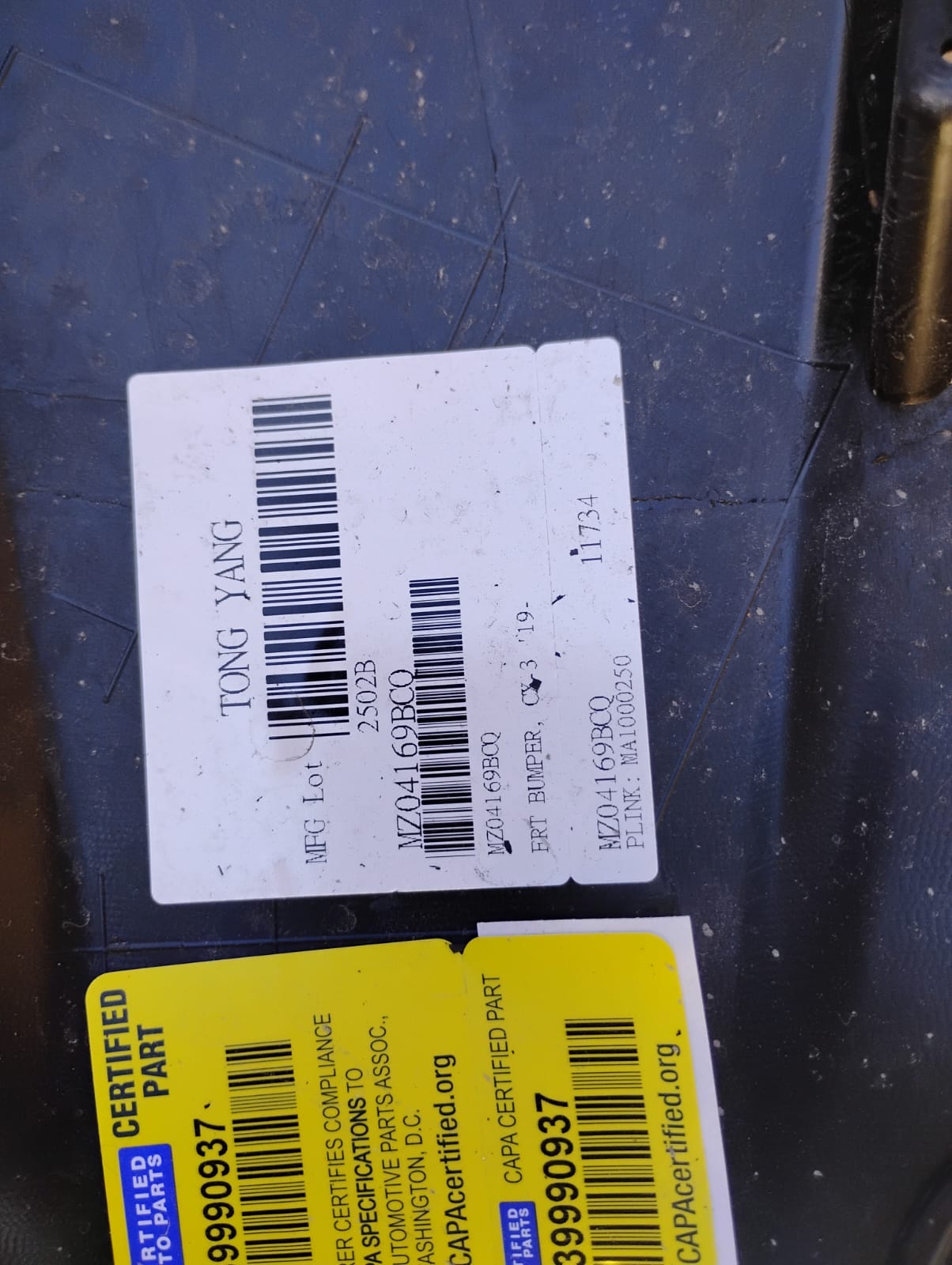 MAZDA CX-3 2019 2021 Front bumper cover w/Chrome Mldg; prime