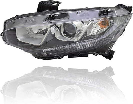 HONDA CIVIC DRIVER HEADLAMP ASSEMBLY HALOGEN 16-20 SEDAN/16-20 C0UPE 17-20 HATCHBACK NEW!