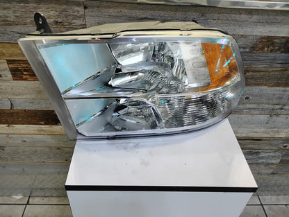 DODGE RAM 1500 2013 2018 Driver Headlamp assy composite Halogen; w/o Daytime Running Lamps; Chrome
