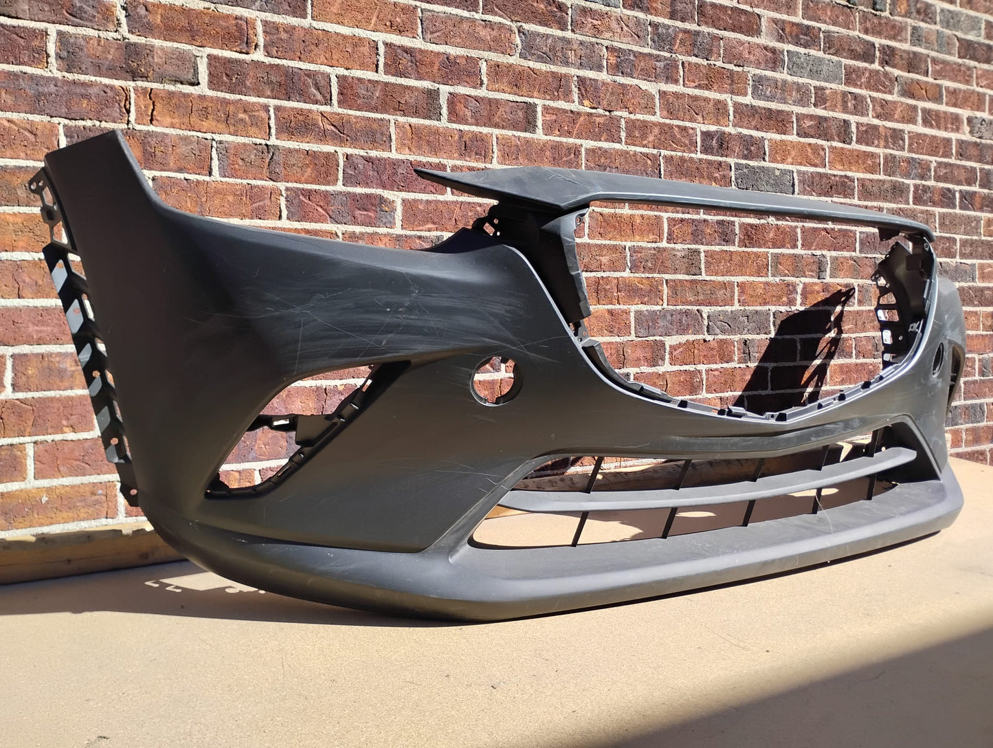 MAZDA CX-3 2016 2022 Front bumper cover w/o Chrome Mldg; Smooth Upper/Textured Center &amp; Lower; prime