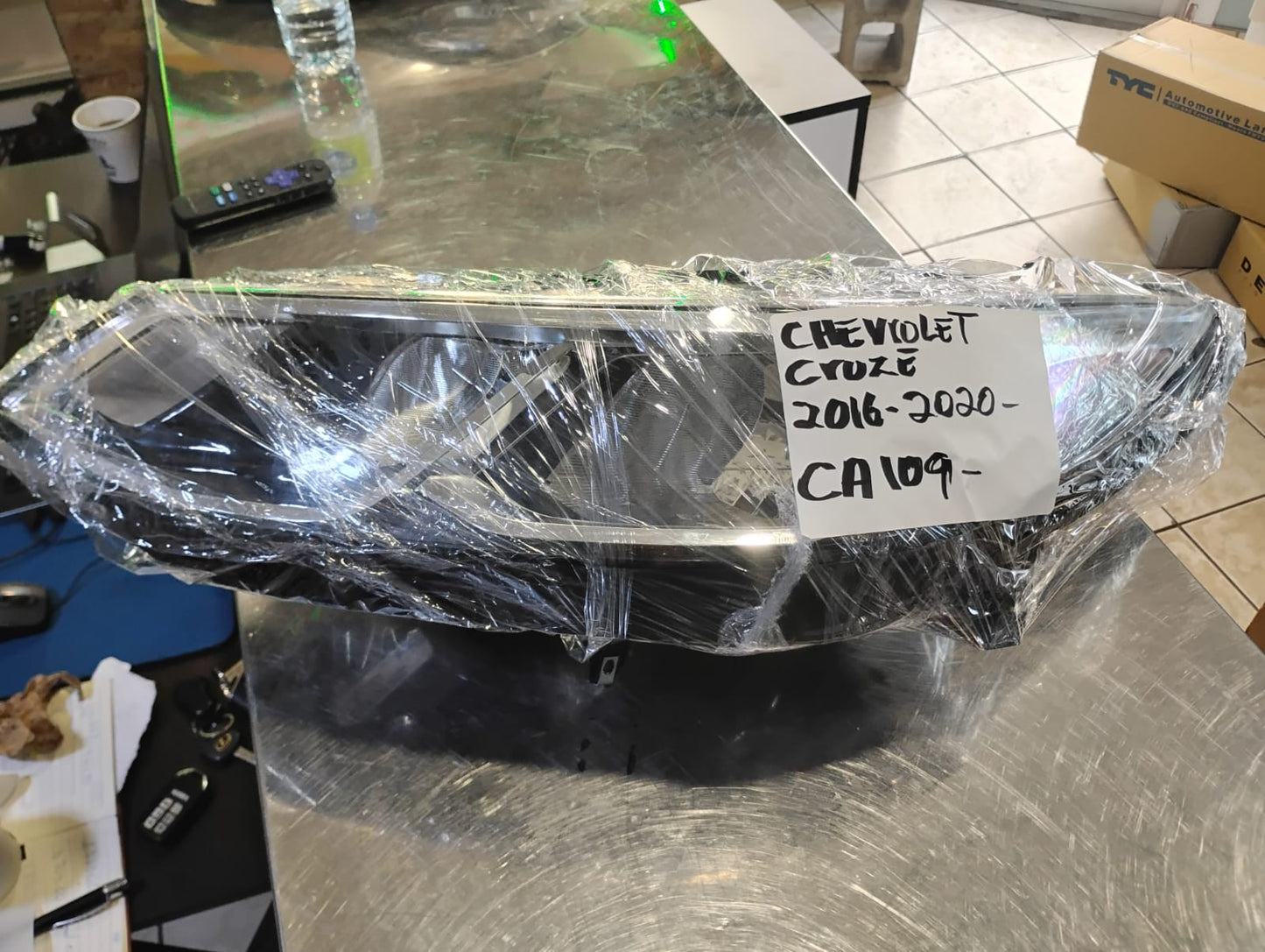 CHEVROLET CRUZE 2016 2019 Driver Headlamp assy composite LS; Halogen; w/o Daytime Running Lamps