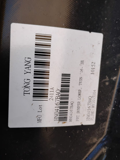 HYUNDAI TUCSON 2016 2018 Front bumper cover lower w/o Skid Plate