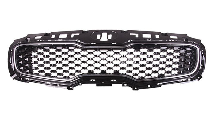 KIA SPORTAGE 2017-2019 Grille assy AWD; w/o Pre-Collision System; Gloss Black; w/Chrome Frame