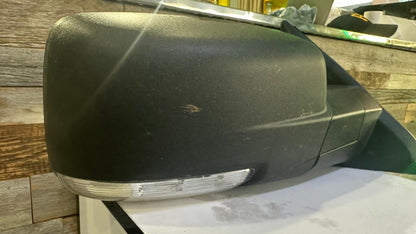 DODGE RAM PASSENGER  MIRROR P/UP 2009-2012 R1500; POWER, HEATED, TEXTURED BLAC K, W/SIGNAL LAMP, W/PUDDLE LAMP; W/O TOW PACKAGE