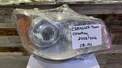 CHRYSLER TOWN & COUNTRY 2008 2016 Passenger Headlamp lens/housing HID; North America Spec (Code LMP)