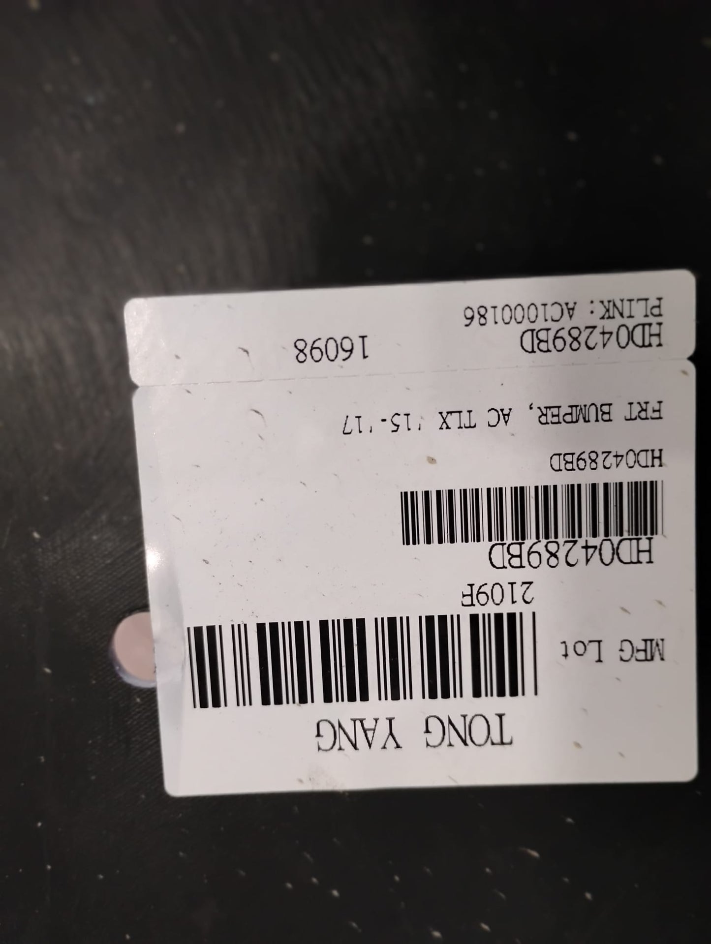 ACURA TLX 2015 2017 Front bumper cover w/Advance Pkg; w/Parking Sensors; prime