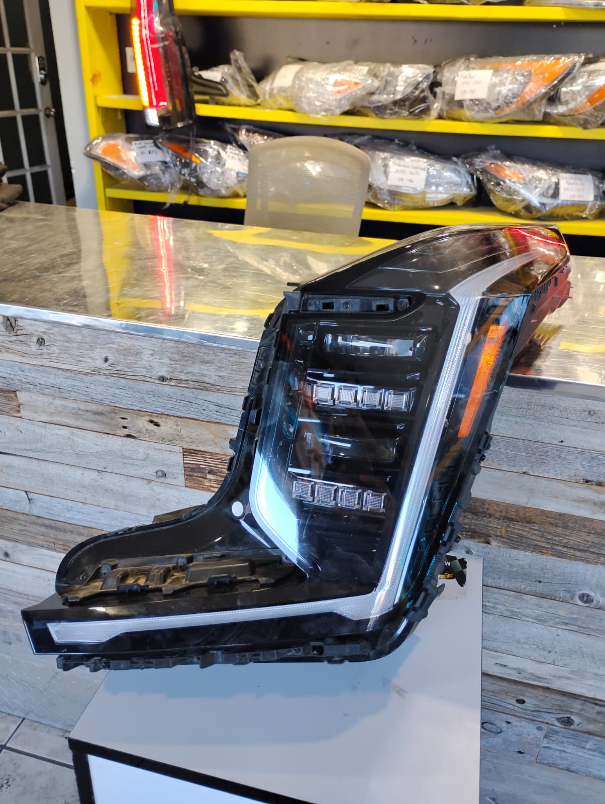 KIA EV9 Headlight driver 2024-2025 Korea Built; Left; w/o Small Cube Lamps.