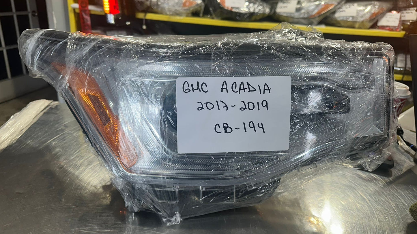 GMC ACADIA 2017-2019 Passenger Headlamp assy composite Halogen; w/LED DRL; w/o All Terrain Pkg