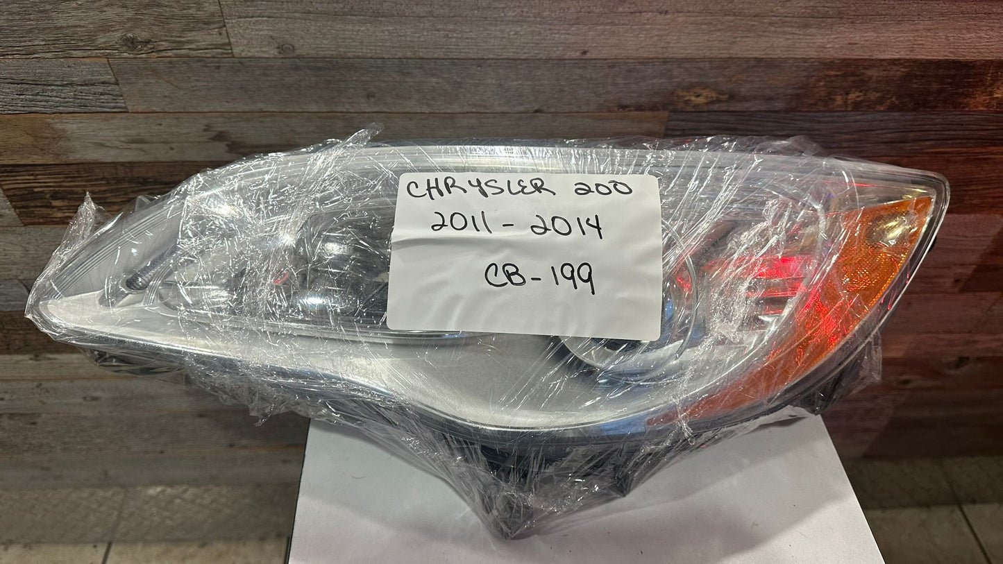 CHRYSLER  200 2011-2014 DRIVER  Headlamp lens/housing LX|LIMITED|TOURING; Sedan/Conv; From 5-4-12