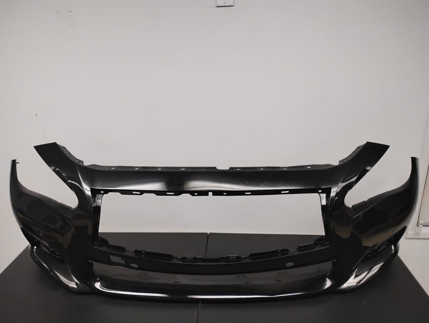 INFINITI Q50 2014-2017 Front bumper BLACK COLOR  cover BASE|PREMIUM; w/Object Sensors; prime