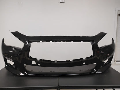 INFINITI Q50 2014-2017 Front bumper BLACK COLOR  cover BASE|PREMIUM; w/Object Sensors; prime