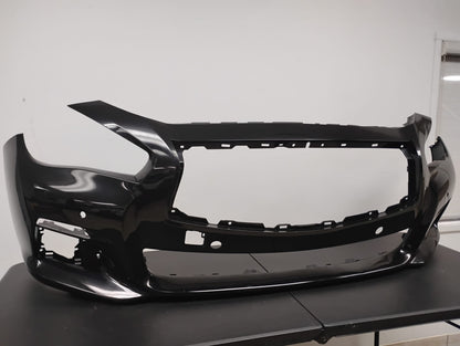 INFINITI Q50 2014-2017 Front bumper BLACK COLOR  cover BASE|PREMIUM; w/Object Sensors; prime