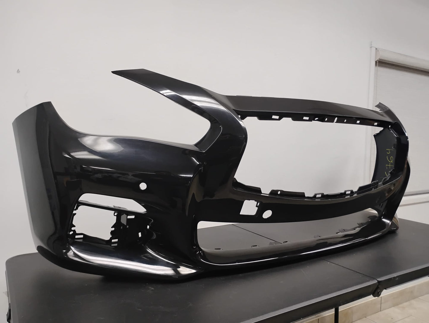 INFINITI Q50 2014-2017 Front bumper BLACK COLOR  cover BASE|PREMIUM; w/Object Sensors; prime