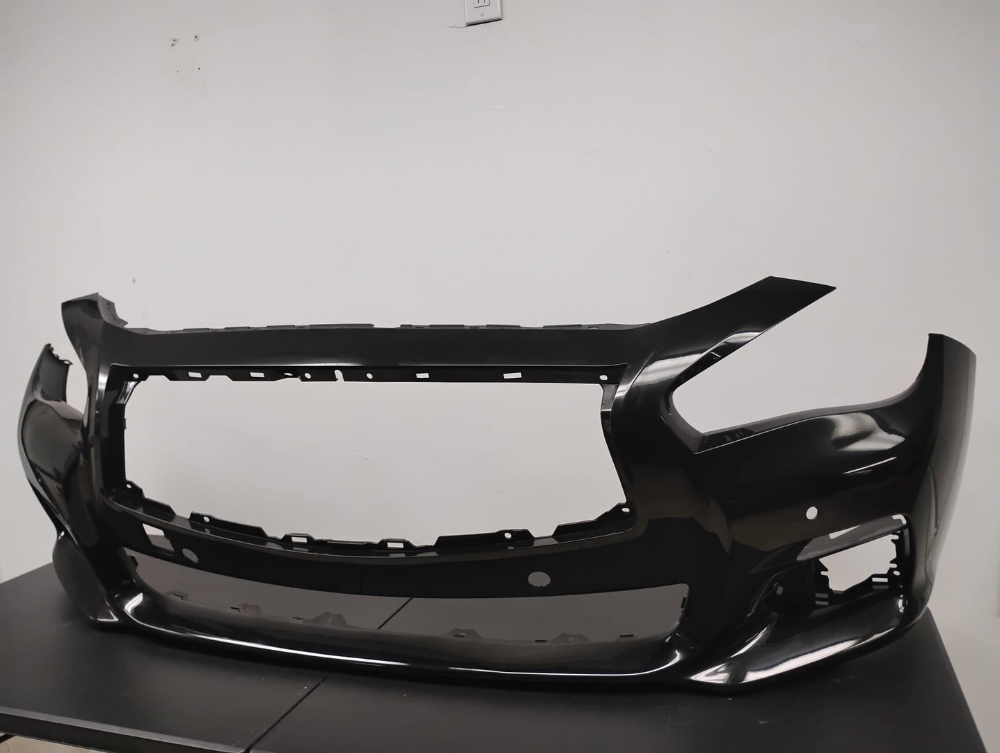 INFINITI Q50 2014-2017 Front bumper BLACK COLOR  cover BASE|PREMIUM; w/Object Sensors; prime