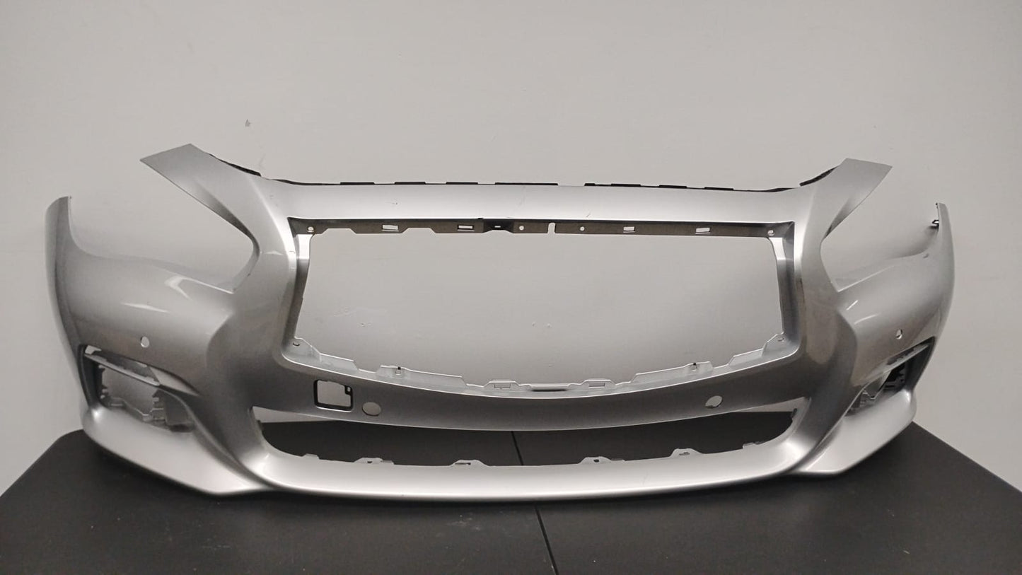 INFINITI Q50 2014-2017 Front bumper SILVER COLOR cover BASE|PREMIUM; w/o Object Sensors; prime