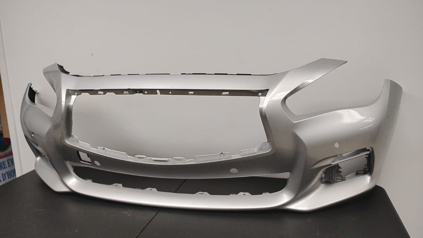 INFINITI Q50 2014-2017 Front bumper SILVER COLOR cover BASE|PREMIUM; w/o Object Sensors; prime