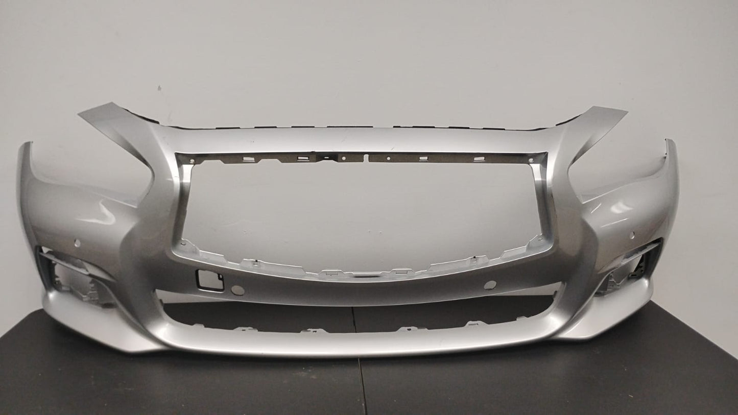 INFINITI Q50 2014-2017 Front bumper SILVER COLOR cover BASE|PREMIUM; w/o Object Sensors; prime