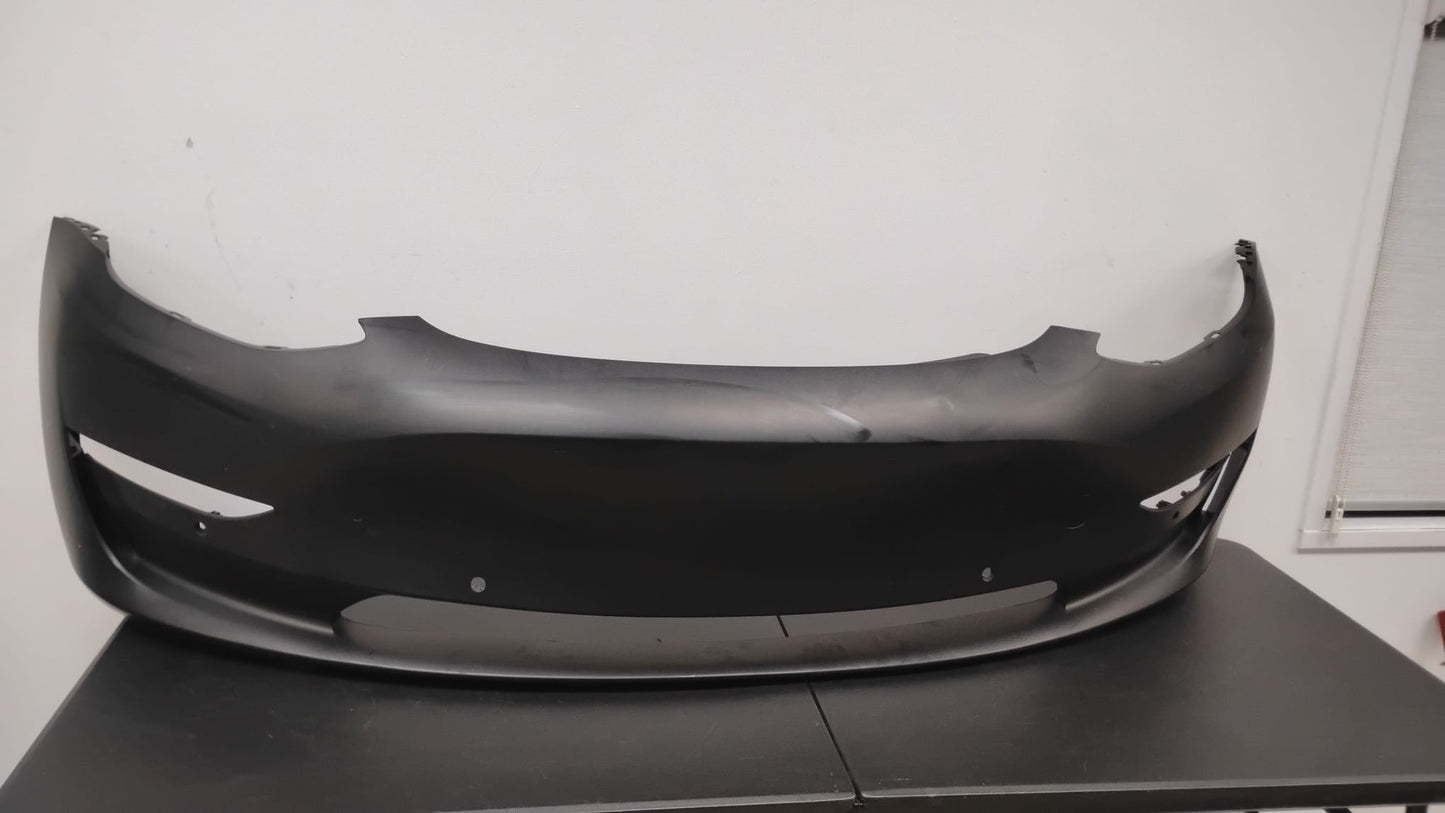TESLA 3 2017-2023 Front bumper cover prime W/SENSORS