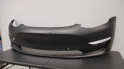 TESLA 3 2017-2023 Front bumper cover prime W/SENSORS