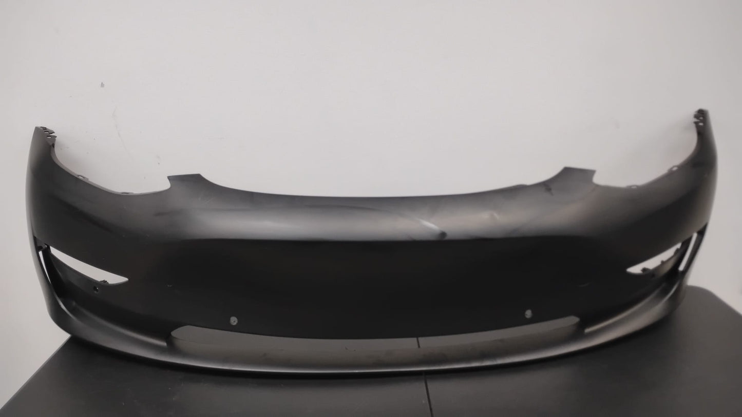 TESLA 3 2017-2023 Front bumper cover prime W/SENSORS