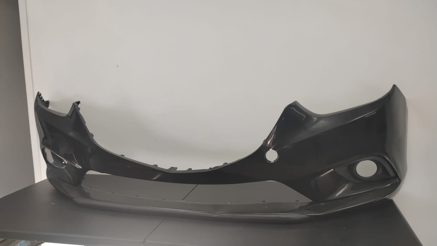 MAZDA 6 2014-2017 Front bumper cover w/o LED Lamps; prime BLACK COLOR