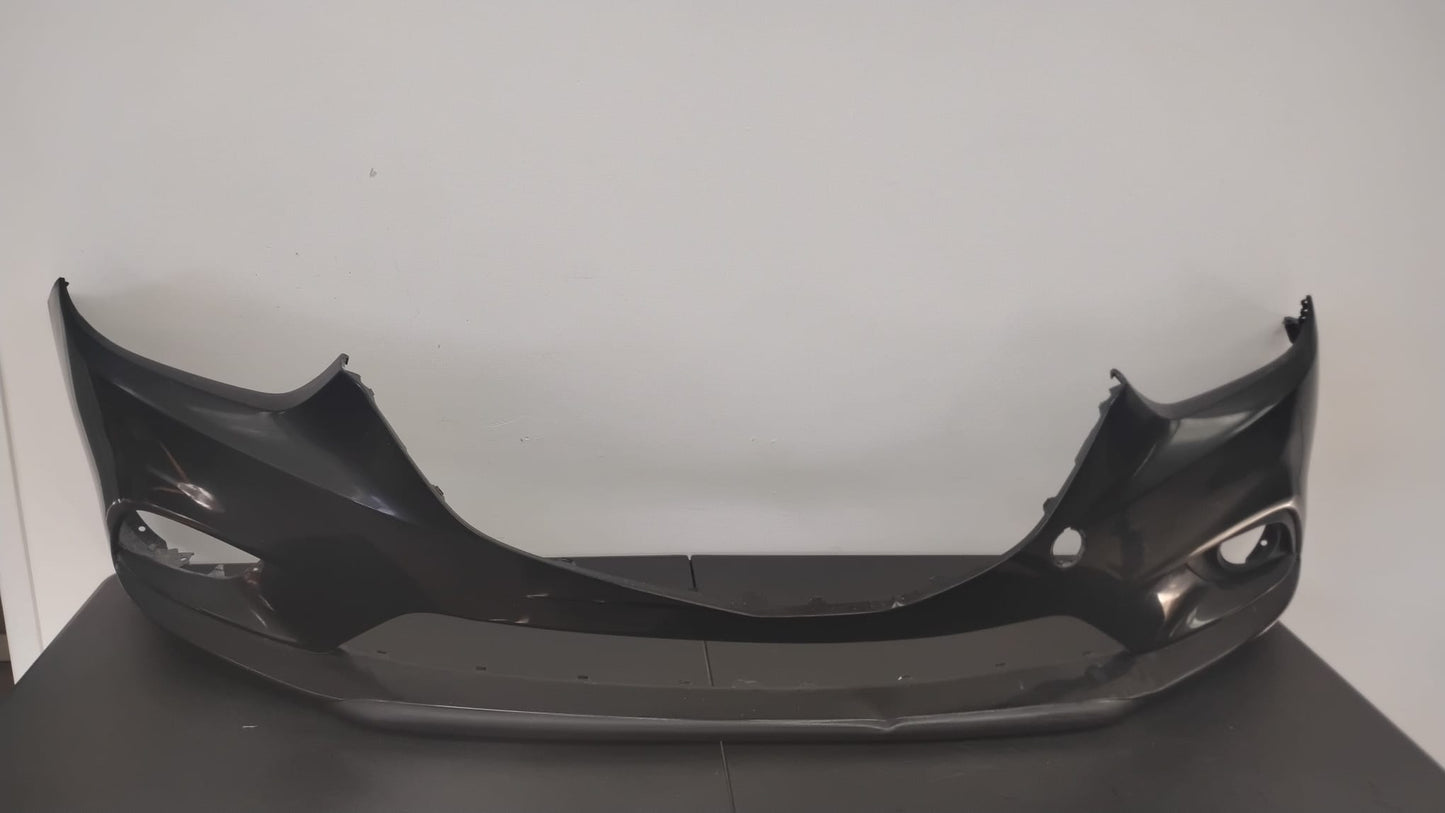 MAZDA 6 2014-2017 Front bumper cover w/o LED Lamps; prime BLACK COLOR