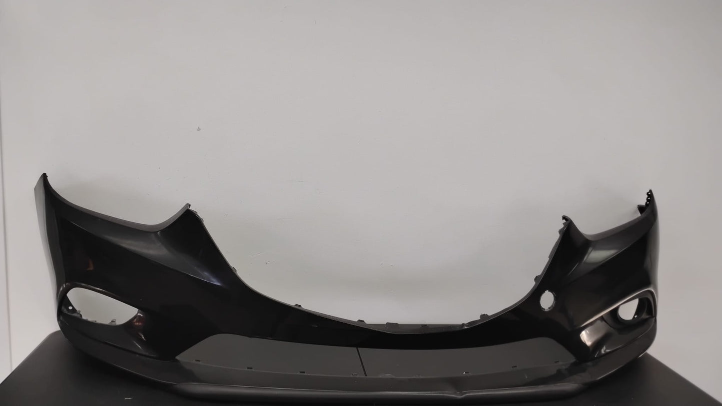 MAZDA 6 2014-2017 Front bumper cover w/o LED Lamps; prime BLACK COLOR