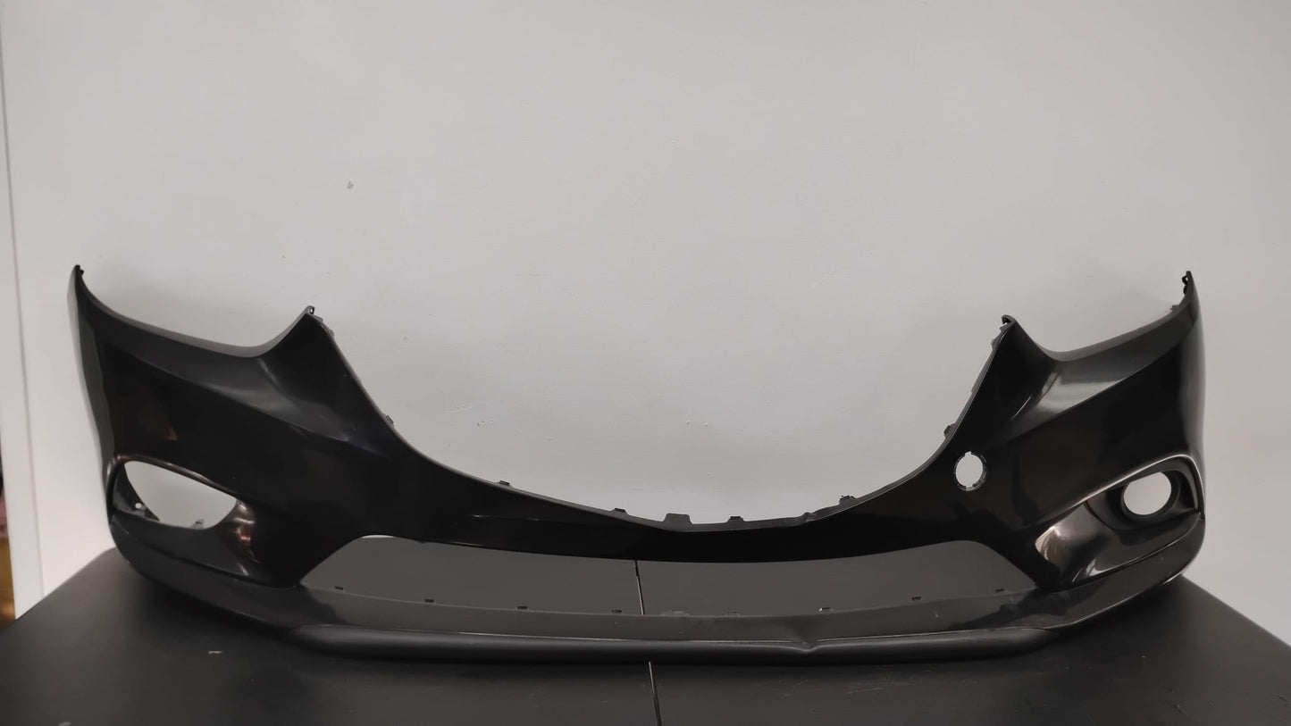 MAZDA 6 2014-2017 Front bumper cover w/o LED Lamps; prime BLACK COLOR